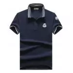 acheter tops t-shirts hommes moncler polo badge embroidered isp blue